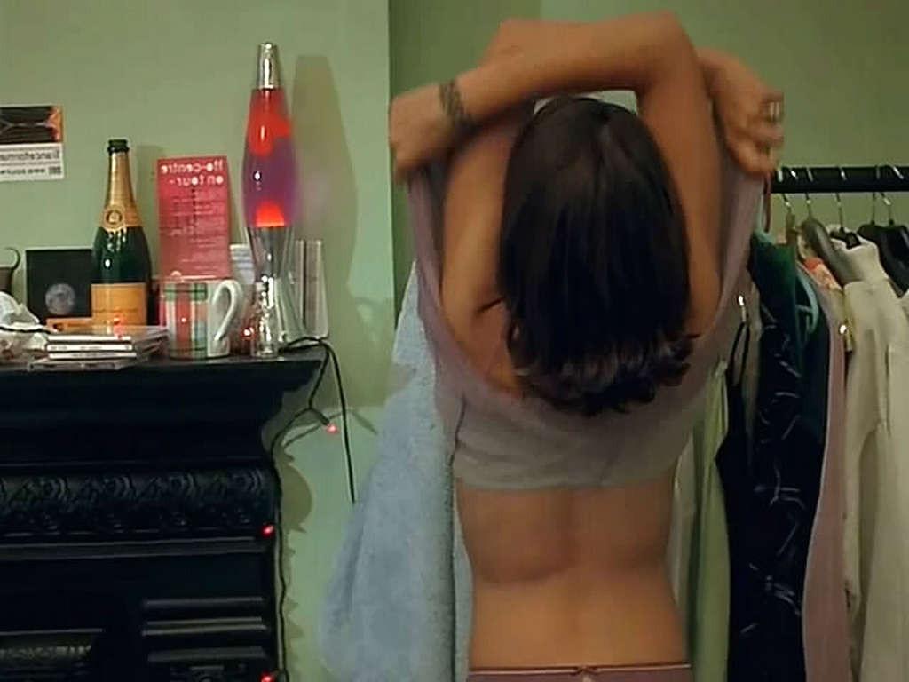 16P Jessica Alba in underwear and undressing to topless