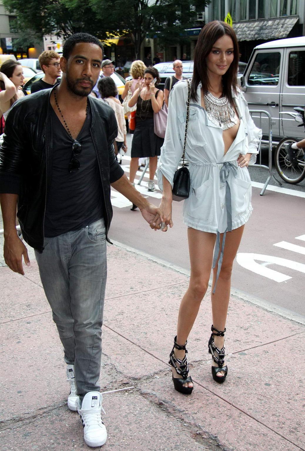 15P Nicole Trunfio nipple slip in wide open outfit at 'The Extra Man' premiere in NY