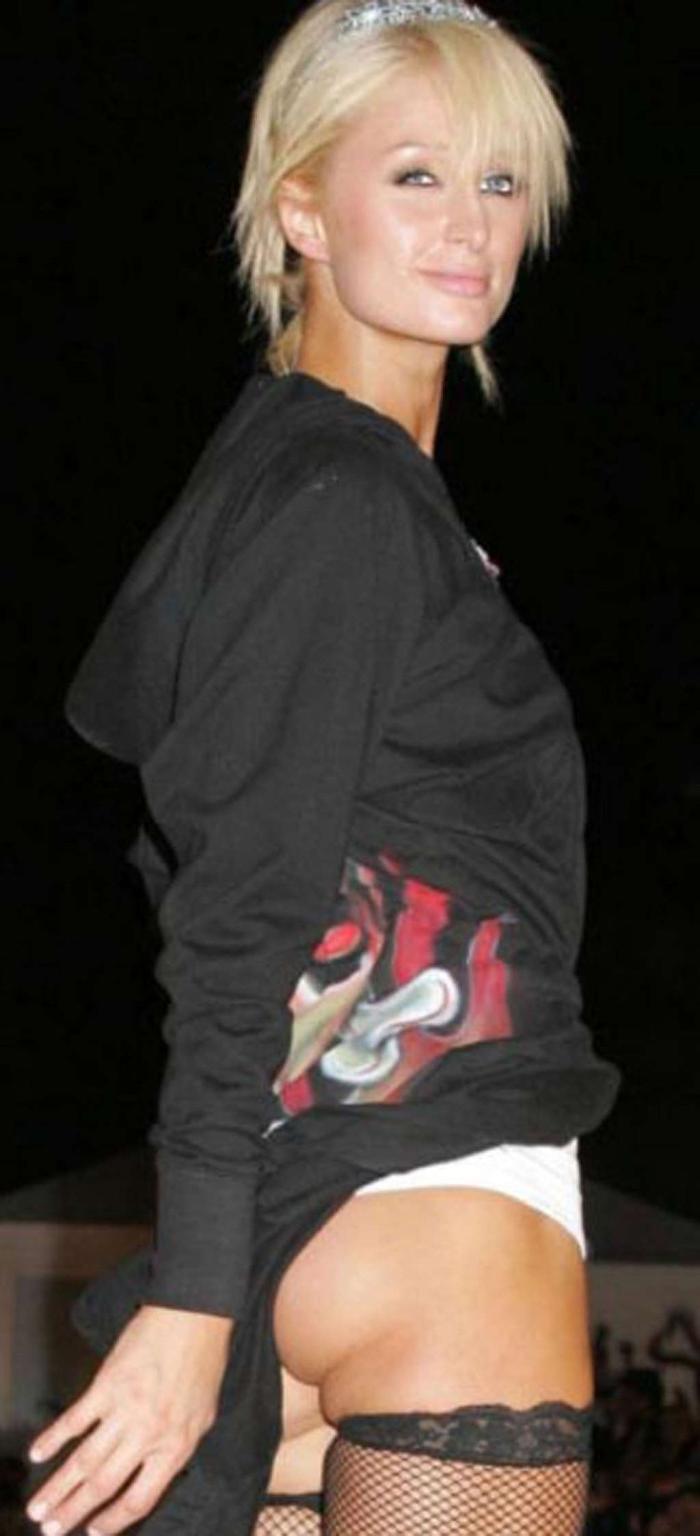 16P Paris Hilton very sexy and hot upskirt and nipple slip photos