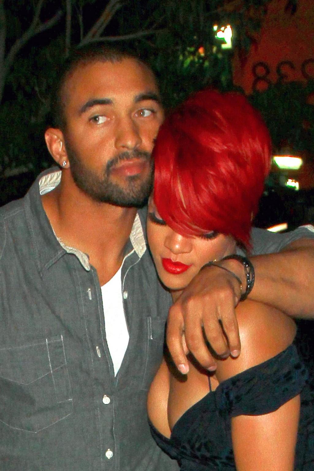 15P Rihanna shows huge cleavage wearing mini dress out in Hollywood