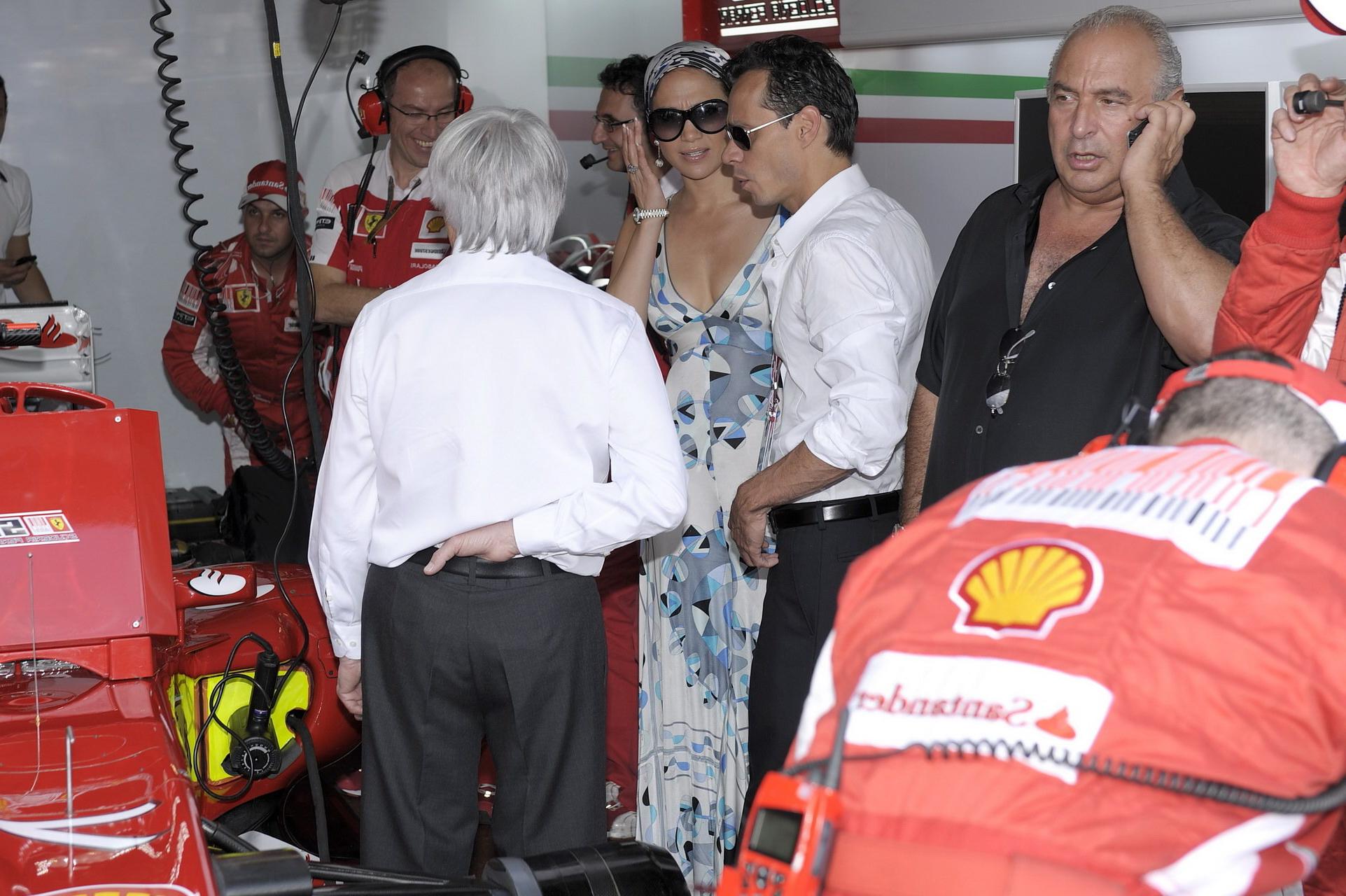 16P Jennifer Lopez braless showing nice cleavage in Monaco at Formula 1 GP