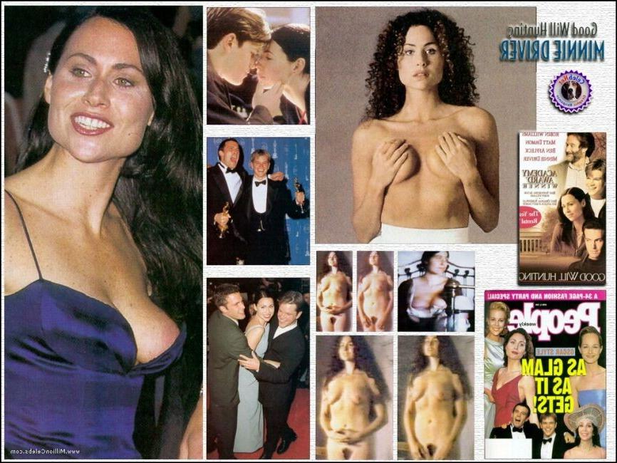 15P funny British actress Minnie Driver shows her brown betty