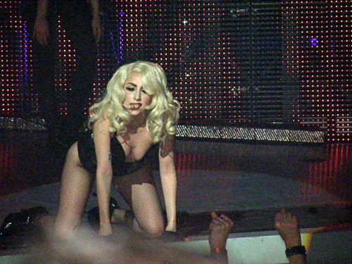 9P Lady Gaga shows his sexy body nice breasts and legs