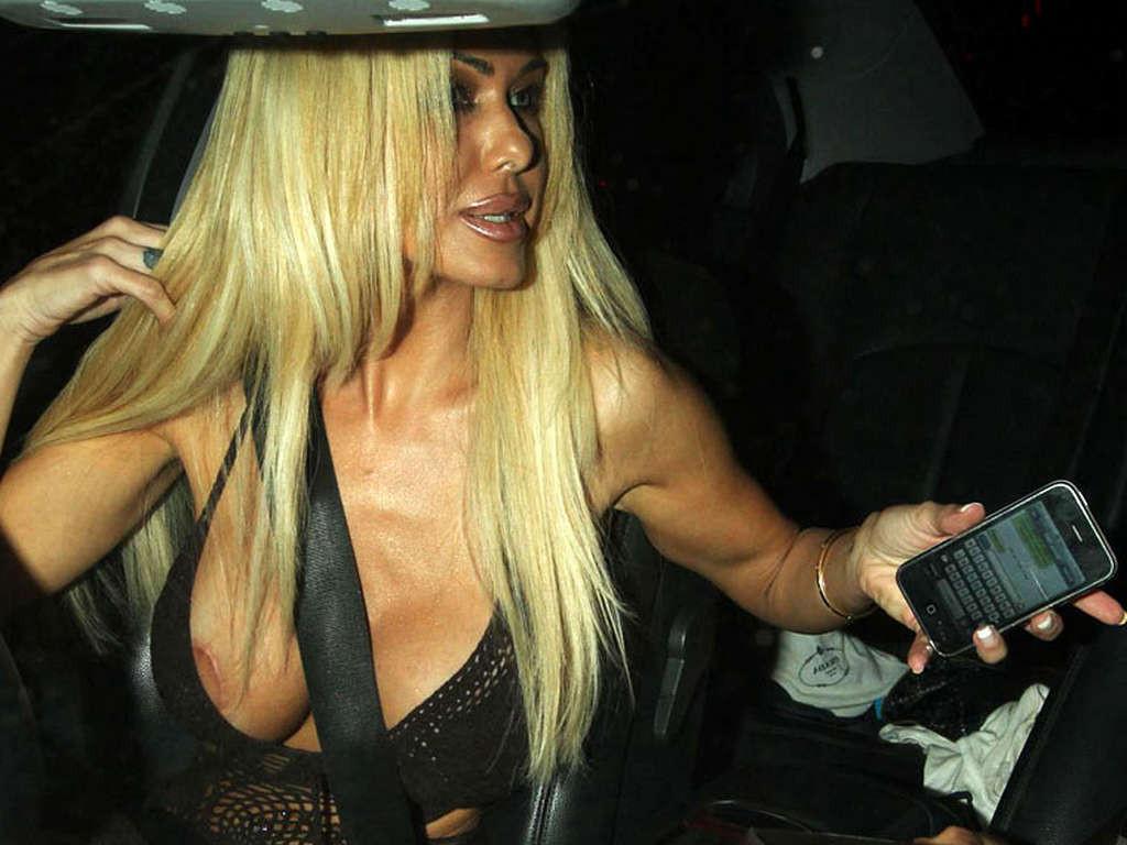 16P Shauna Sand nice upskirt and nipple slip paparazzi pictures