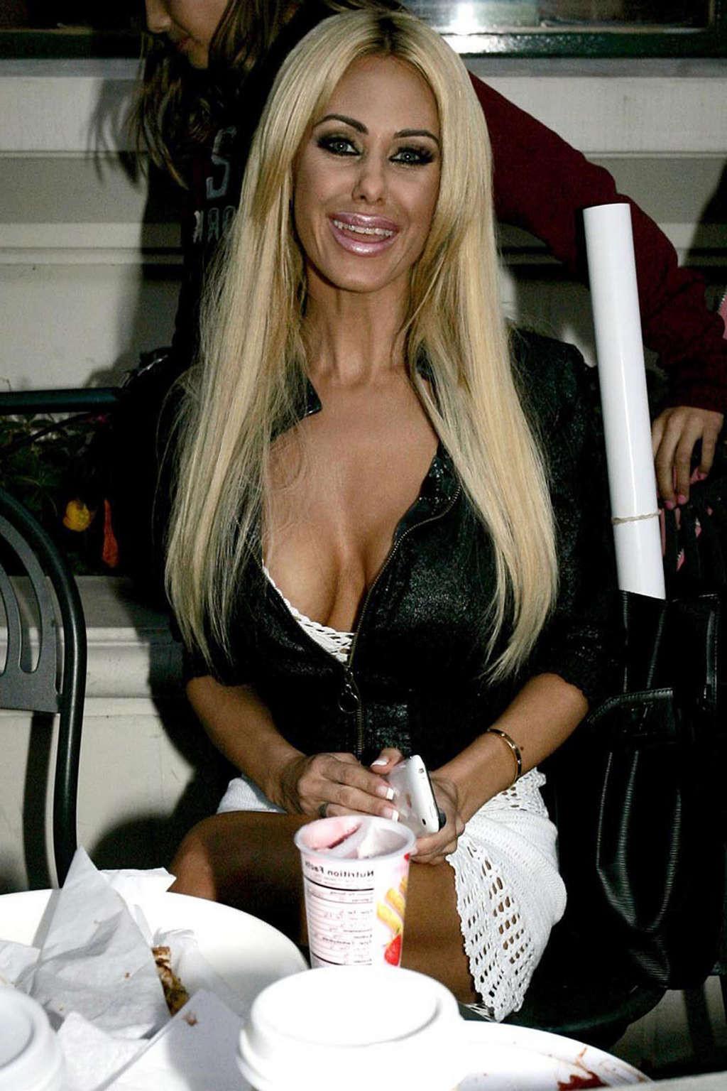 16P Shauna Sand nice upskirt and nipple slip paparazzi pictures