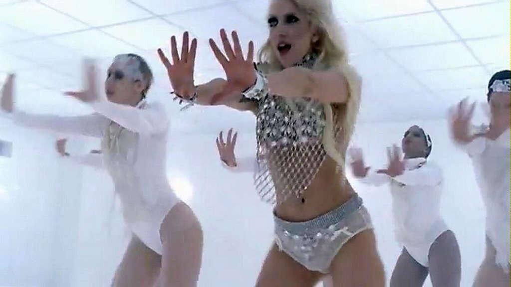 16P Lady Gaga posing nude and exposing her nice ass in thong