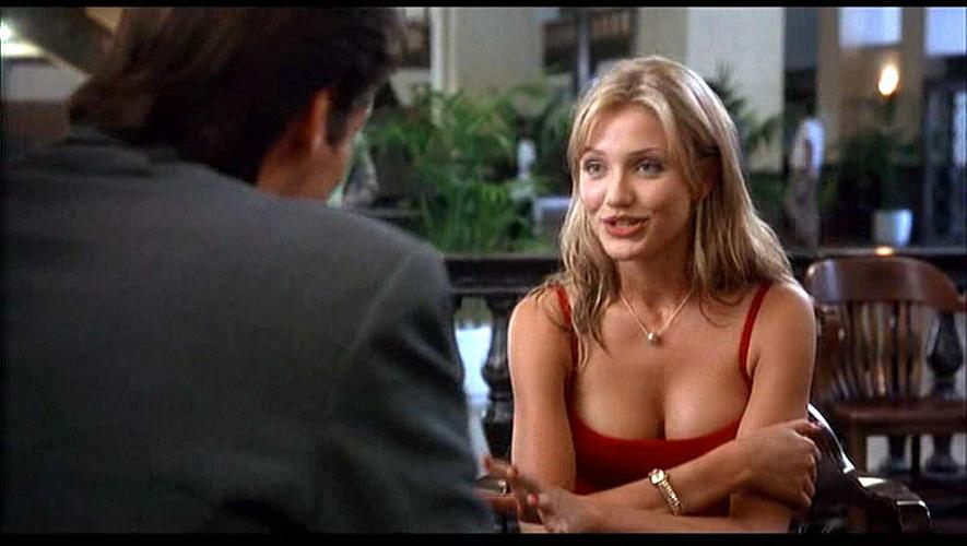 10P Cameron Diaz showing great cleavage and fantasic ass in some movie caps