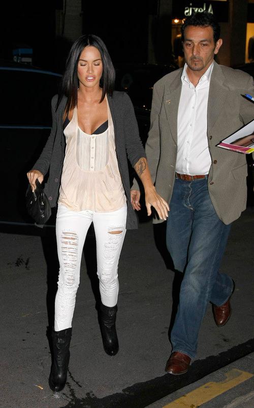 15P Megan Fox seen perky cleavage in sexy dress
