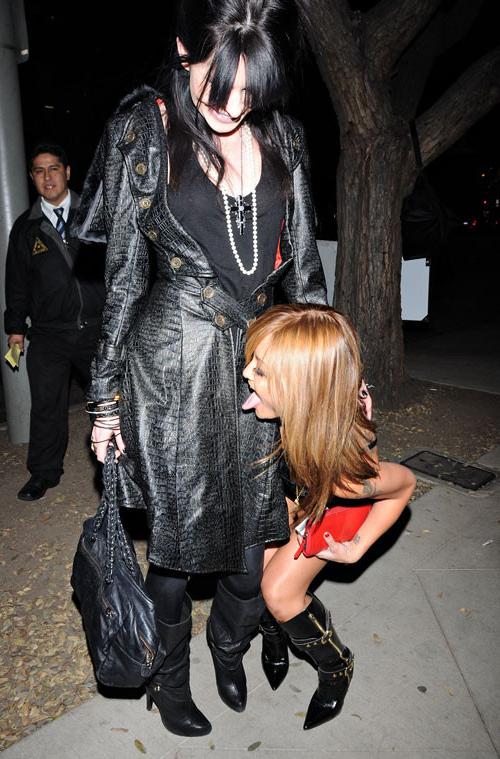 16P Tila Tequila show big cleavage and great legs in mini skirt paparazzi pictures a