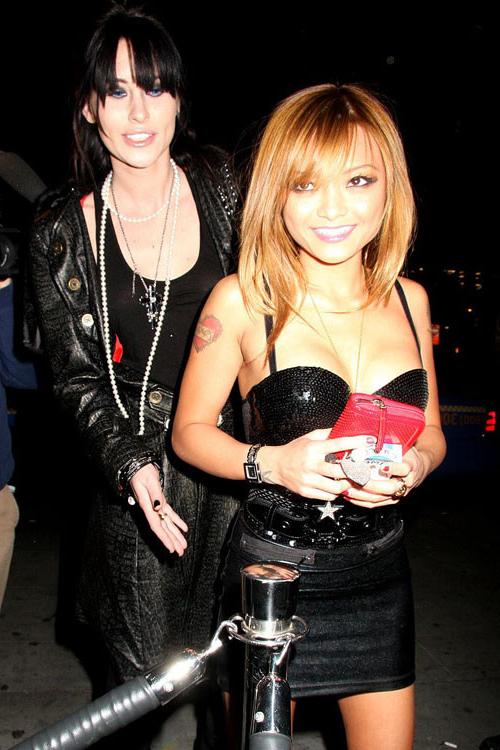 16P Tila Tequila show big cleavage and great legs in mini skirt paparazzi pictures a