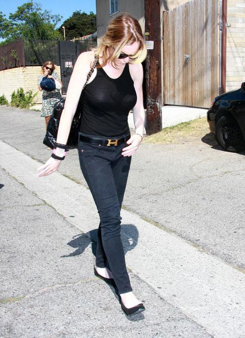 16P Lindsay Lohan show her tits in see thru and nipple