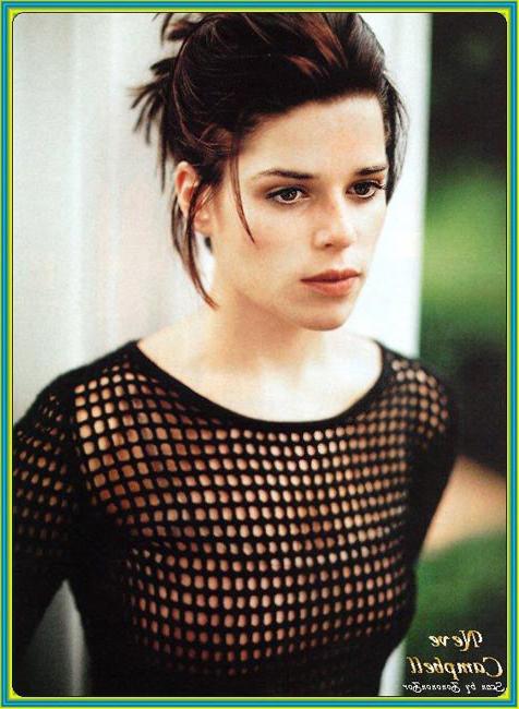 15P Neve Campbell see thru in public and nude boobs movie caps