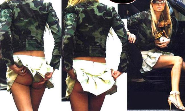 15P Paris Hilton guy licking her pussy and nipple slip in public