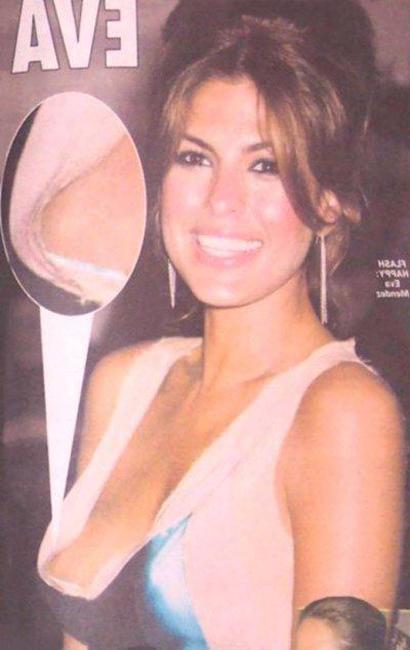 16P Killer hot celeb Eva Mendes nipple slip in public