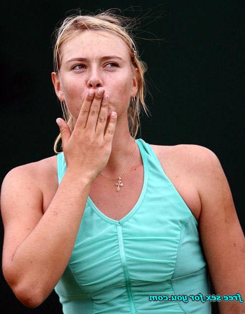16P Maria Sharapova upskirt and almost nipple slip on court