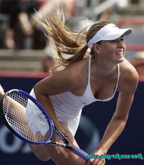 16P Maria Sharapova upskirt and almost nipple slip on court