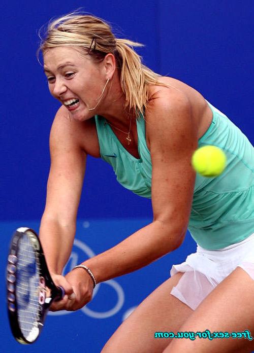 16P Maria Sharapova upskirt and almost nipple slip on court