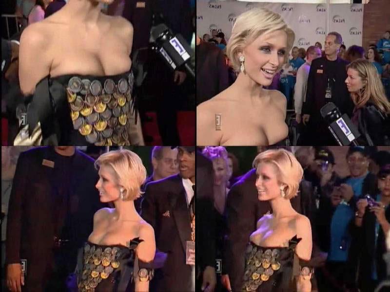 16P Paris Hilton exposed tits and nipple slip new private pictures