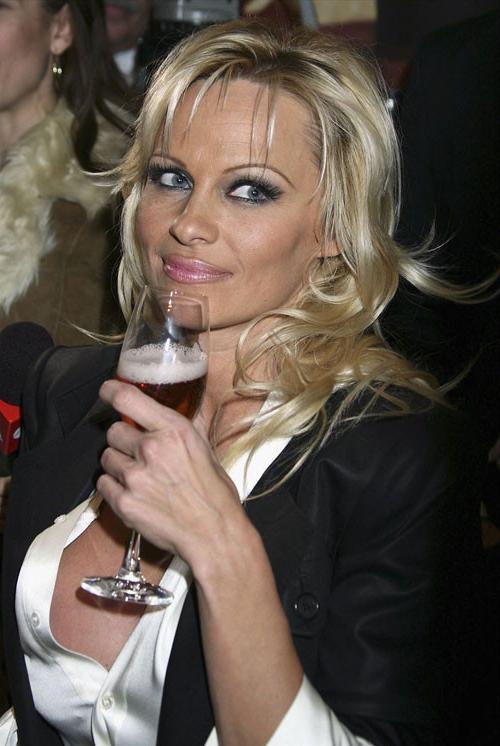 16P Pamela Anderson exposed tits and nipple slip paparazzi pictures