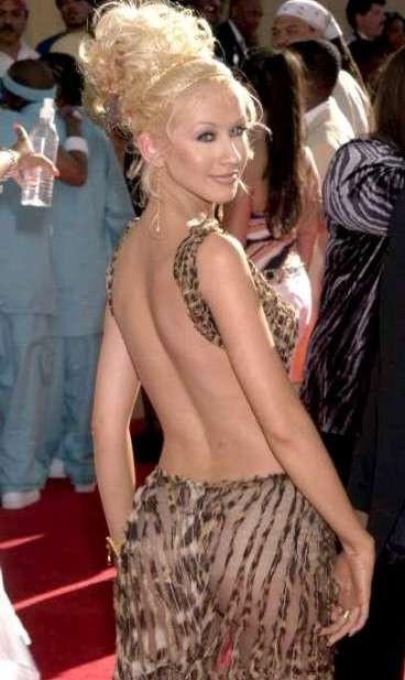 15P Christina Aguilera naked tits and nipple slips