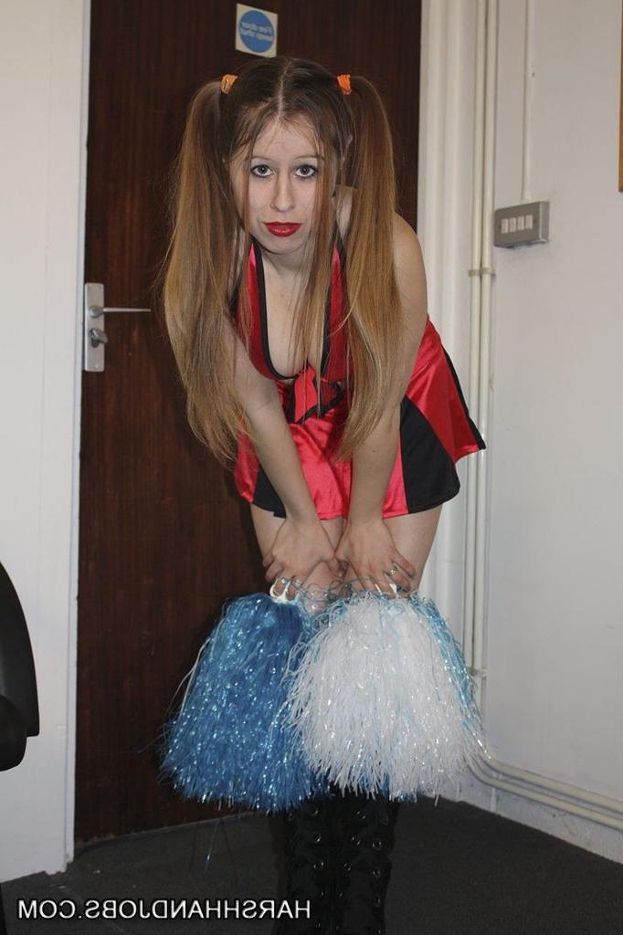 16P Naughty british babe Maisie Dee strokes a guy