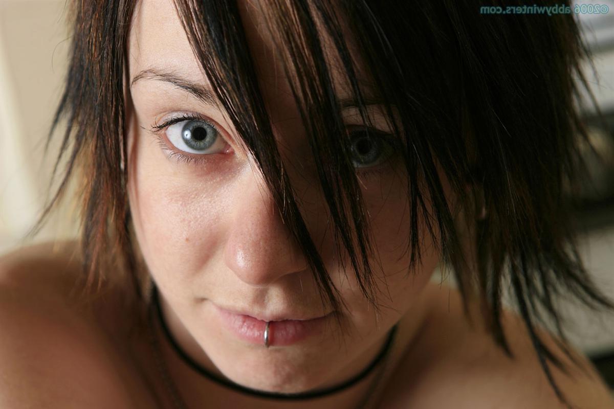 16P Pierced amateur girl strips to reveal her trimmed pussy hair