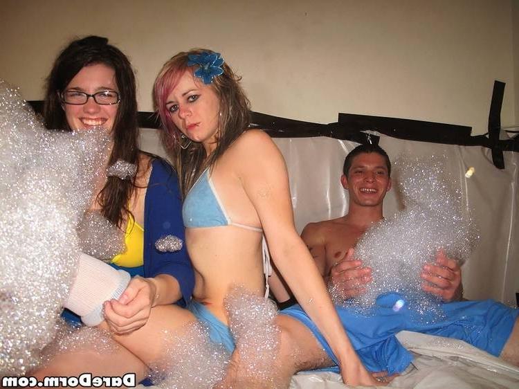 15P Naughty college sluts playing and fucking in their dorm