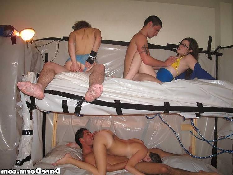 15P Naughty college sluts playing and fucking in their dorm
