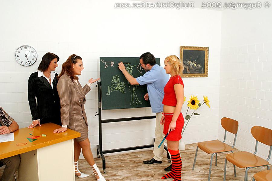 15P Teachers have hard groupsex in the classroom