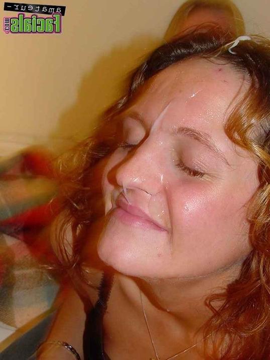 16P amateur redhead teen getting a facial cumshot