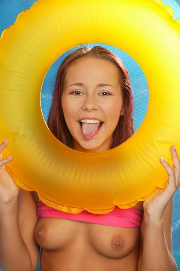 17P Cute petite redhead teen knows how to swollow big meat