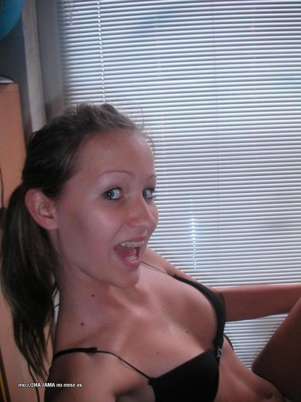 14P Collection of a nerdy teen chick camwhoring in her underwear