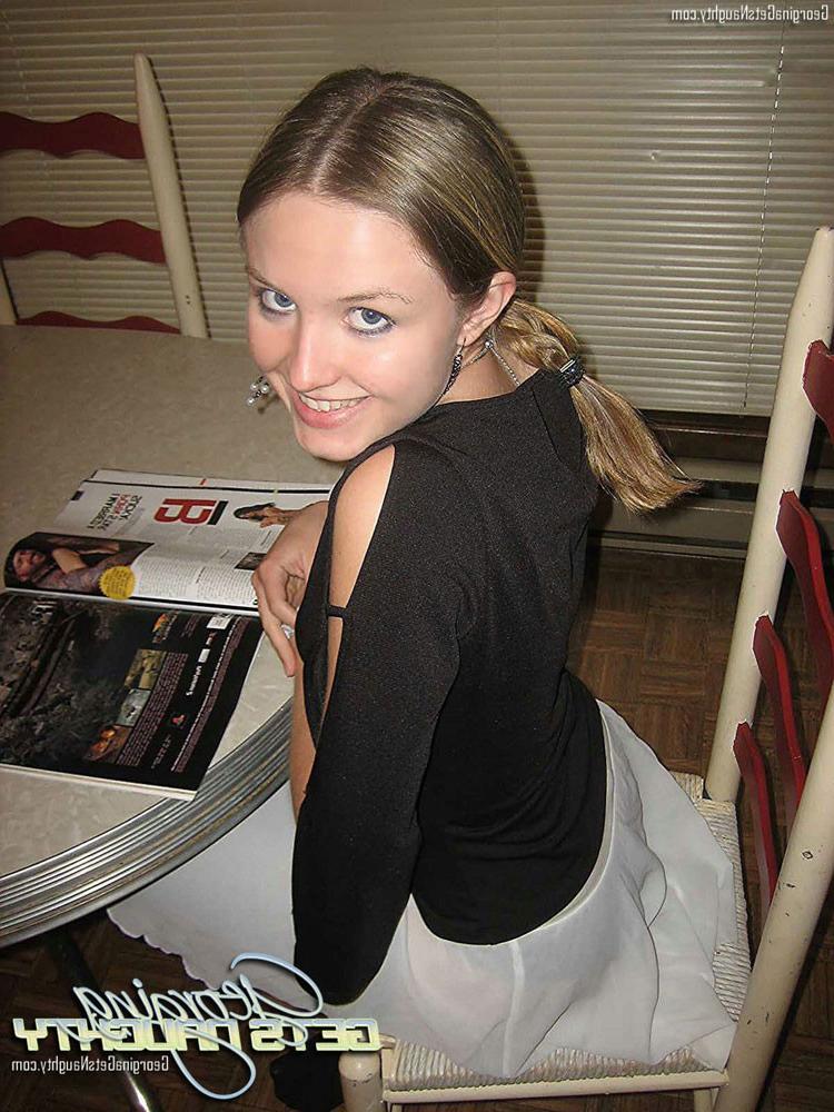 15P Georgina Naughty masturbates with dildo
