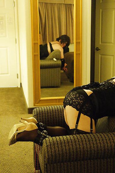 14P Christi tied up in black lace