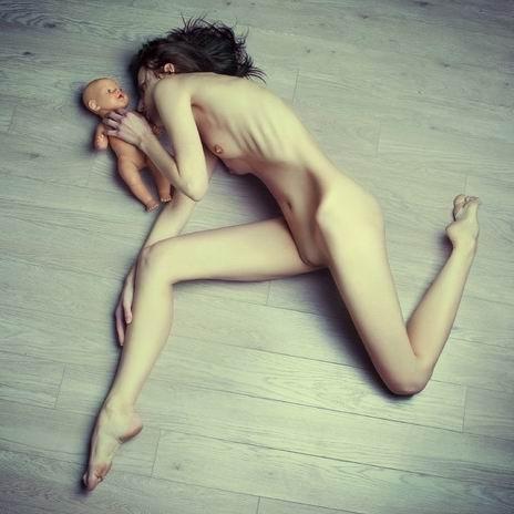 12P skinny anorexic girls posing and fucking