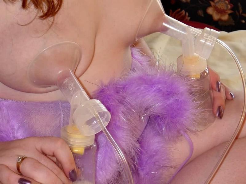 16P Lactating babe milking tits