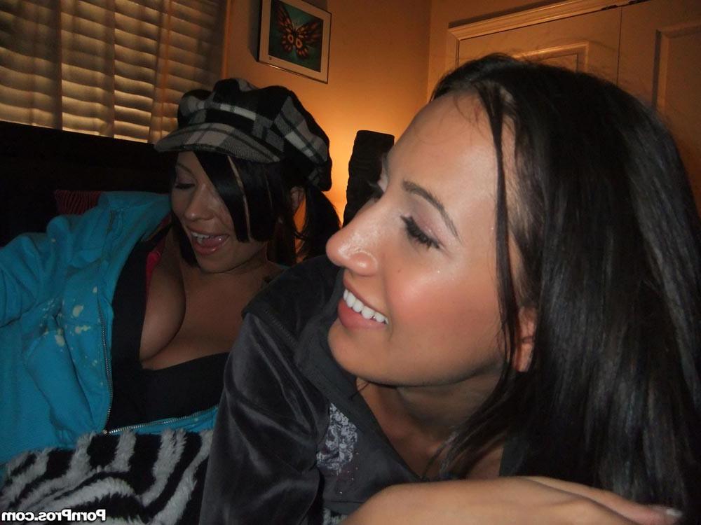 16P Two babes having their first threesome