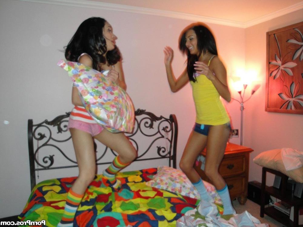 16P Horny teen best friends having a threesome