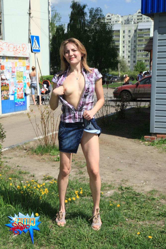 16P Showing her body in public gets this teen so horny