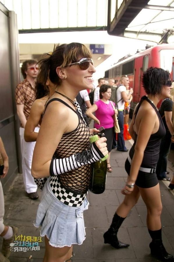 16P German amateur sluts getting nasty on public and teasing outside