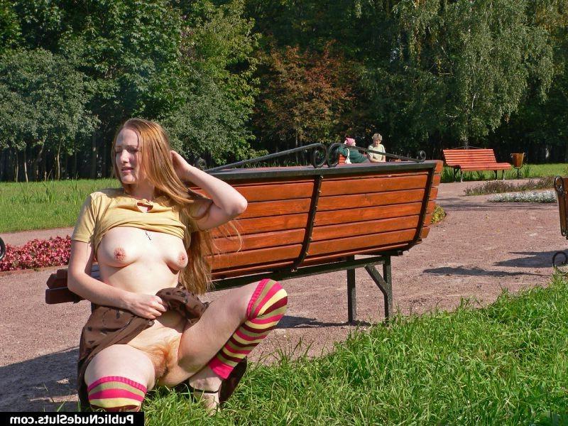 15P Nude boobs and pussy of an impudent broad who adores public flashing