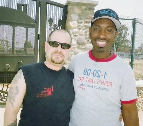 10P Handsome black guy wearing santa hat dancing slowly