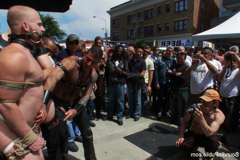 15P A stud is stripped naked and humiliated in public.