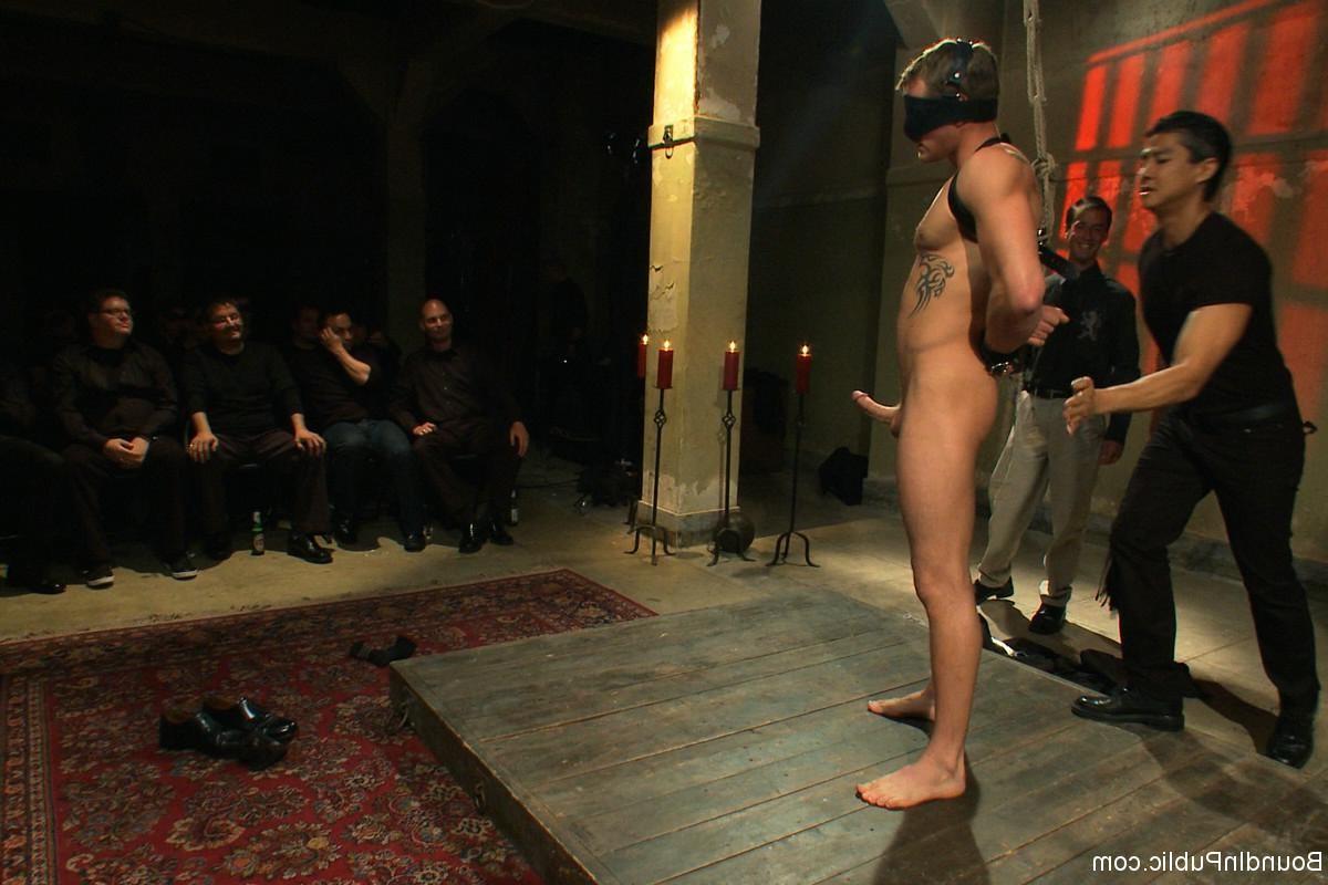 24P Slave gay gets tied, stripped, abused and humiliated in public