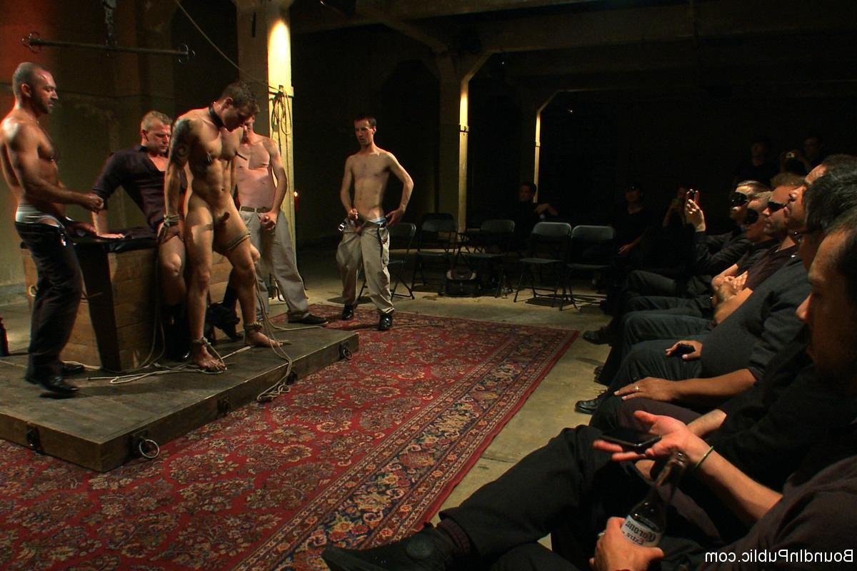 24P Slave gay gets tied, stripped, abused and humiliated in public