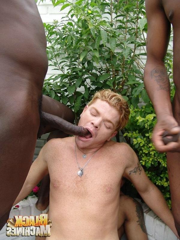 16P 20 yo white blond riding big black cock and sucking two more with great pleasure