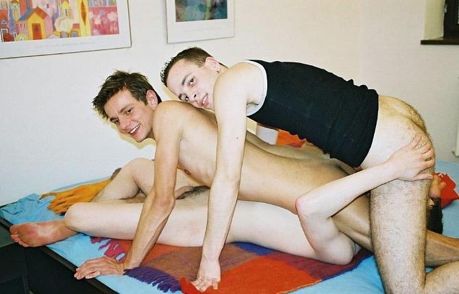 20P A fresh twink enjoys sucking and fucking two other dudes in turn