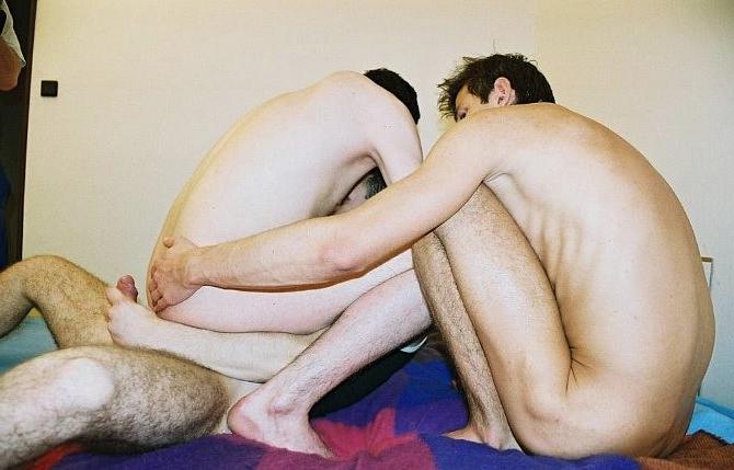 20P A fresh twink enjoys sucking and fucking two other dudes in turn