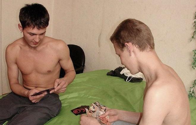 20P Blond and dark twinks mutual toying and sucking and fucking joy