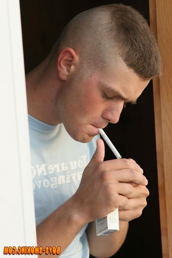 20P Sexy naked twink smokes while he jacks off